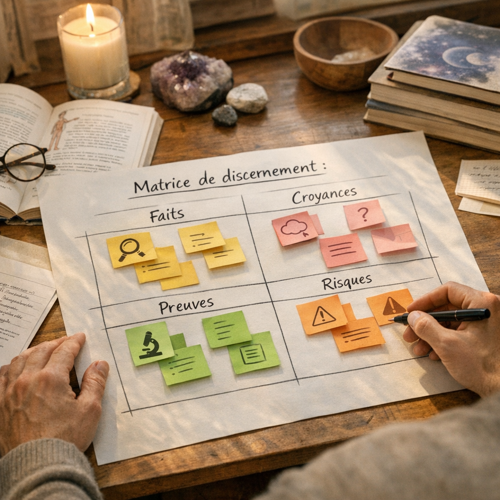 Matrice de discernement : faits, croyances, preuves et risques