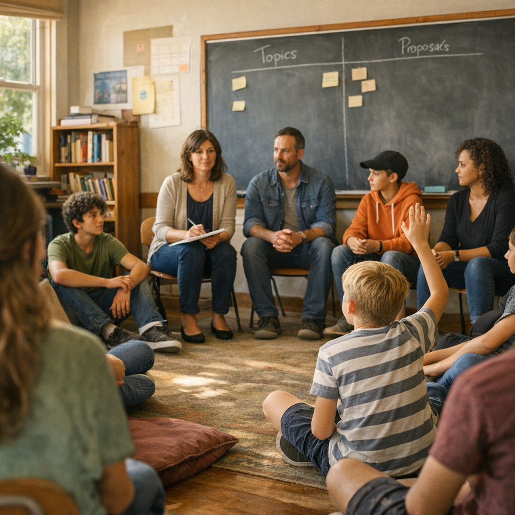 Réunion d’école et vie quotidienne : comment fonctionne la démocratie à l’école