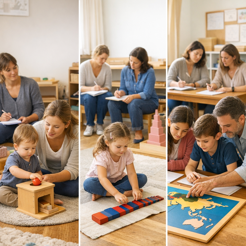 Montessori 0-3 ans, 3-6 ans, 6-12 ans : trier les formations par usage réel