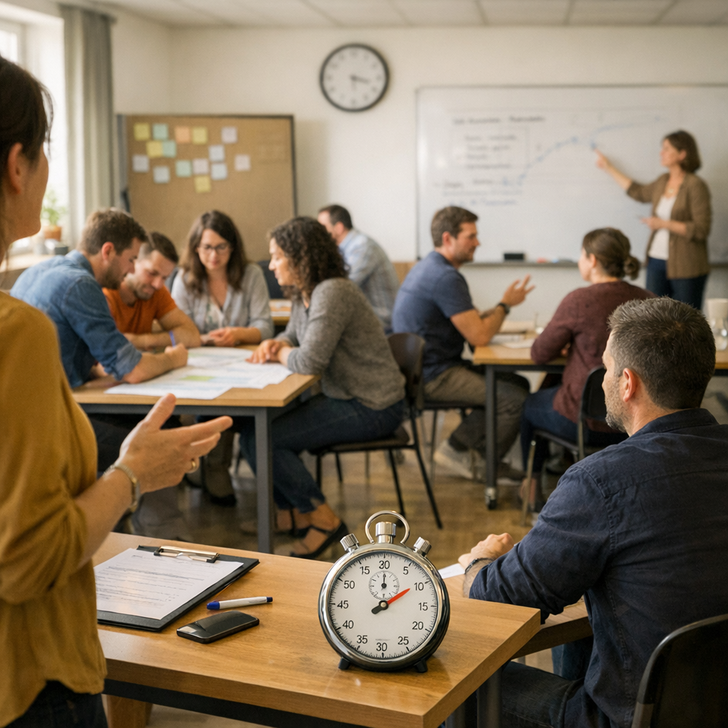 Cas de séance complet&nbsp;: une activité active de 45 minutes, de la consigne au débriefing