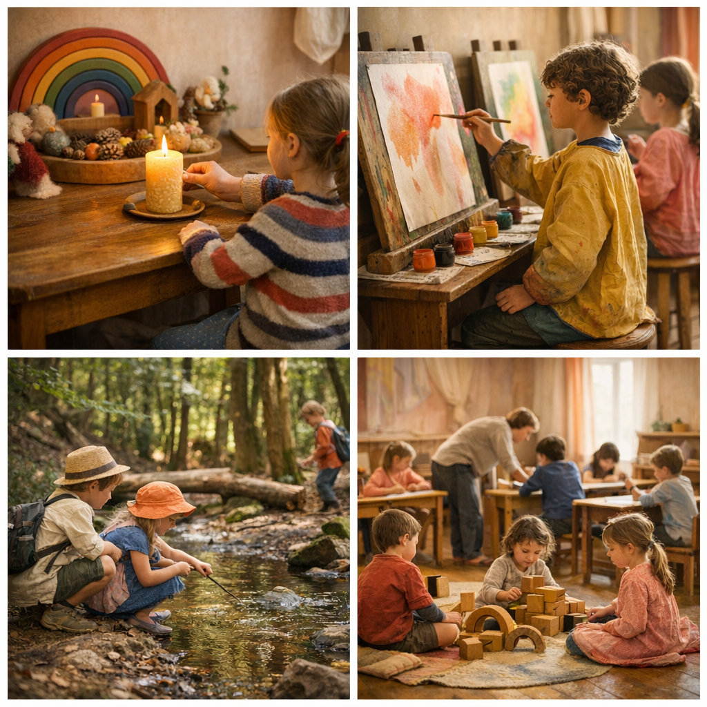 À l’école : rythmes, arts, nature et journées types par âge